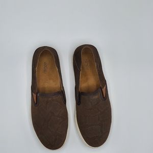 Snakeskin Brown Leather Slip On Olukai (6.5)